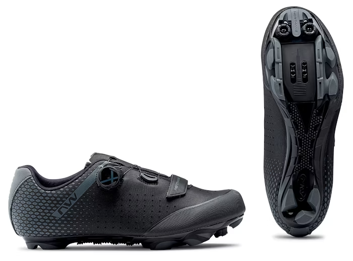 Northwave MTB shoes, side and sole views